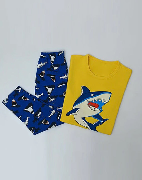 shark printed set