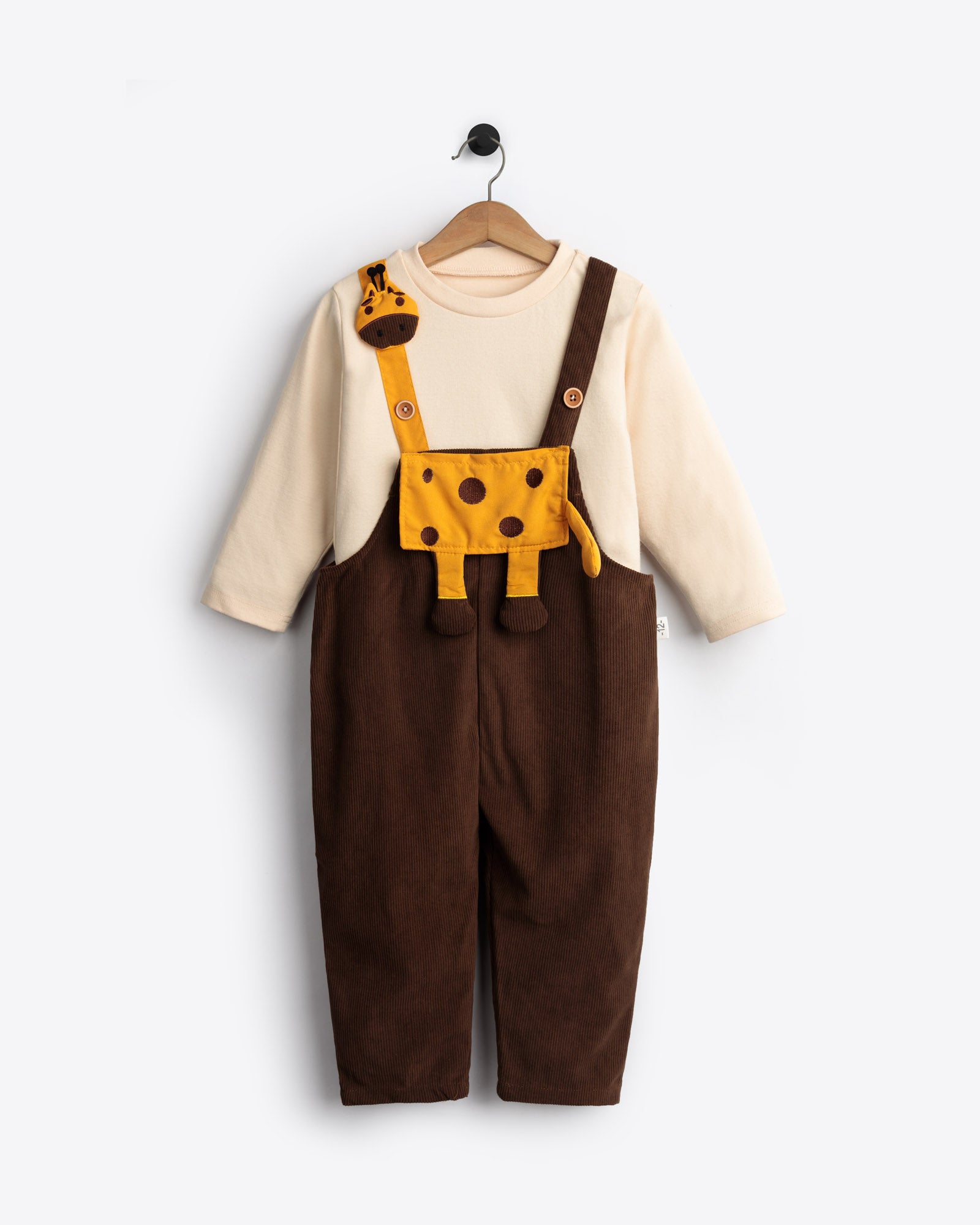 Honey Giraffe Dungaree Set