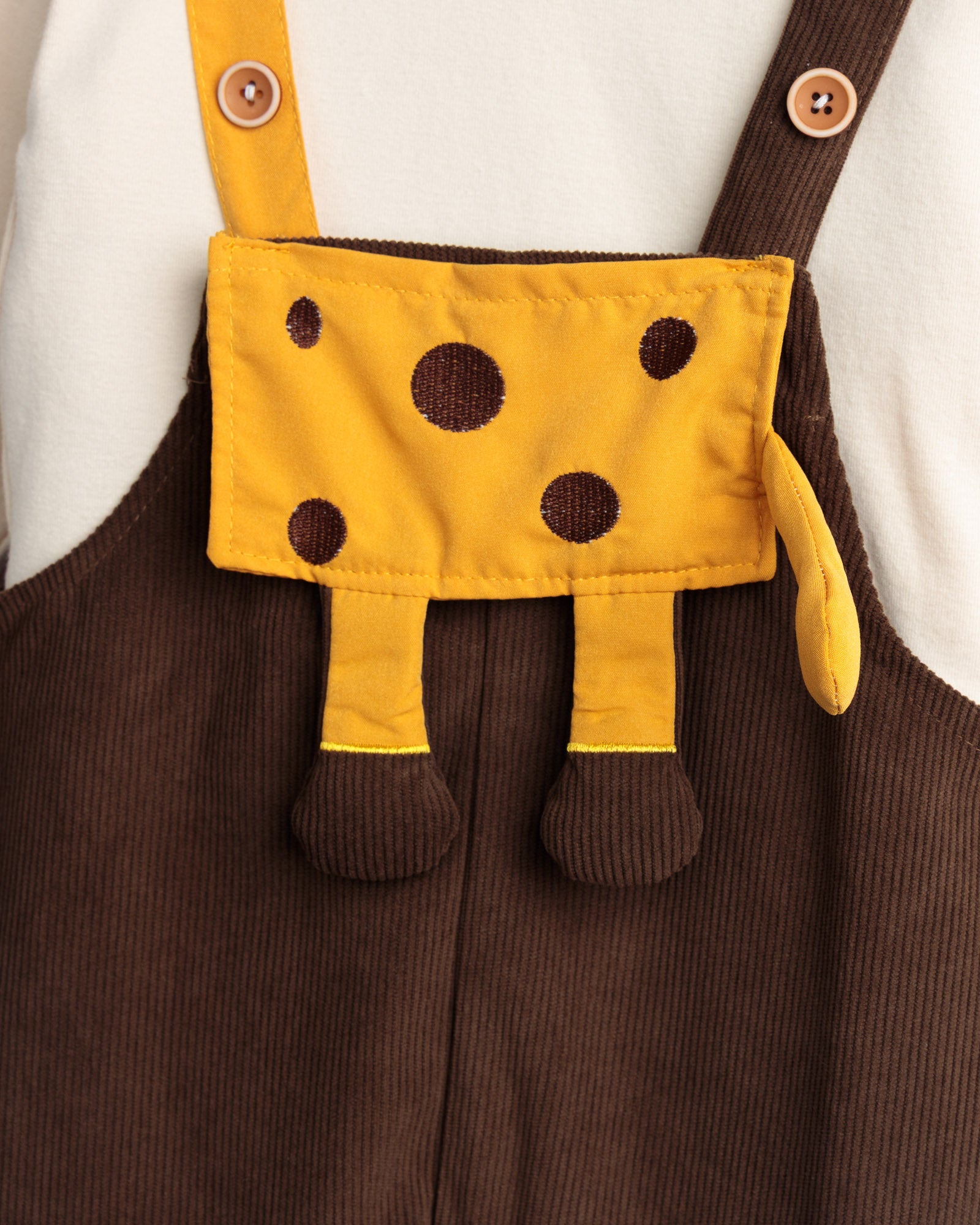 Honey Giraffe Dungaree Set