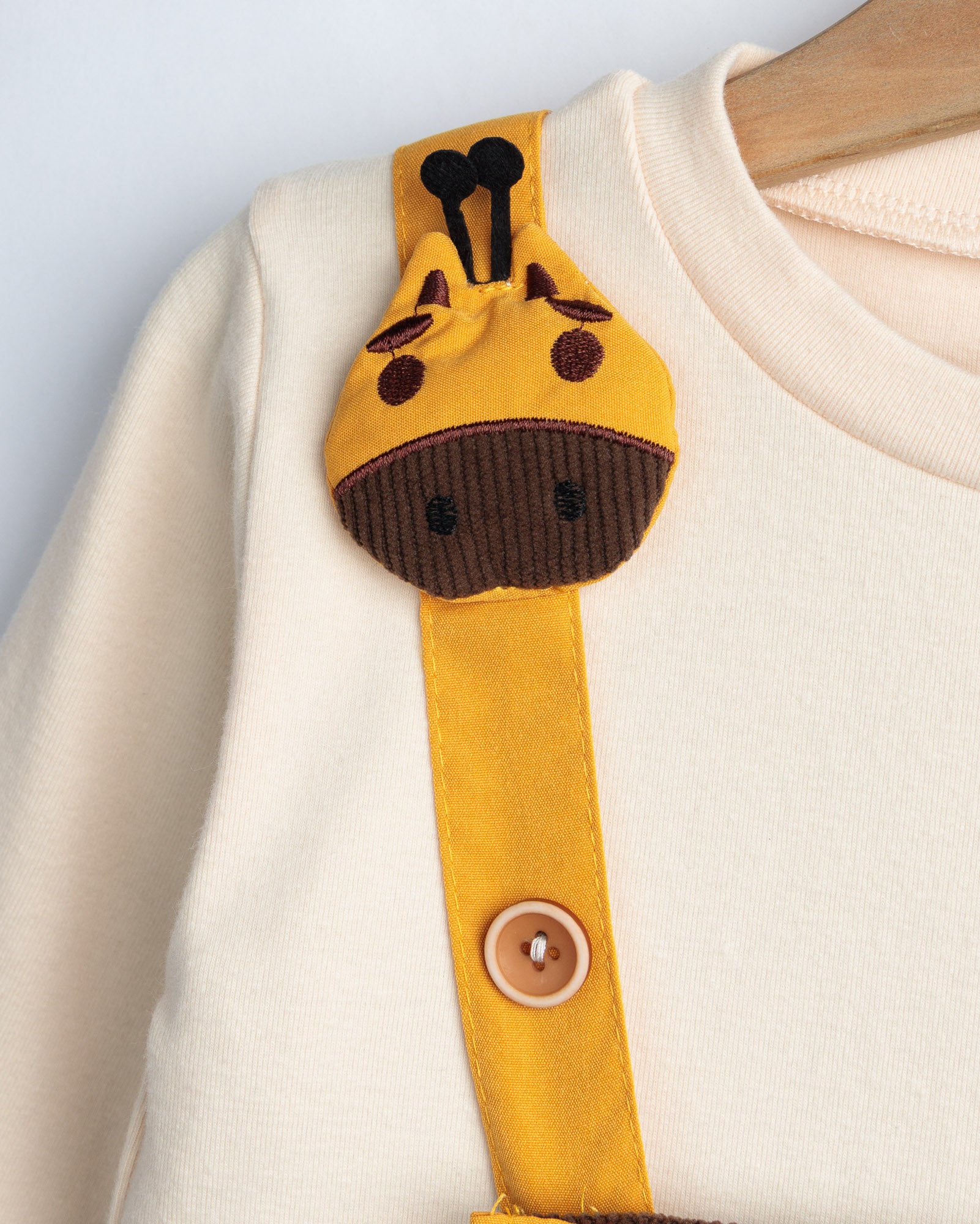 Honey Giraffe Dungaree Set