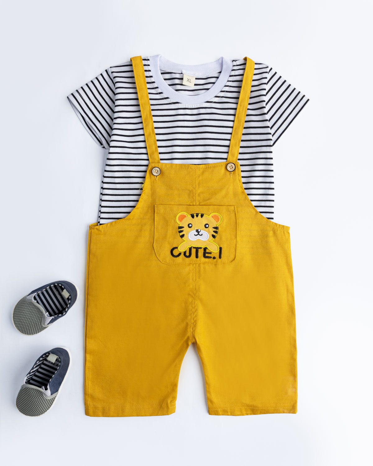 Lion Embroidered - 2 piece Dungaree set