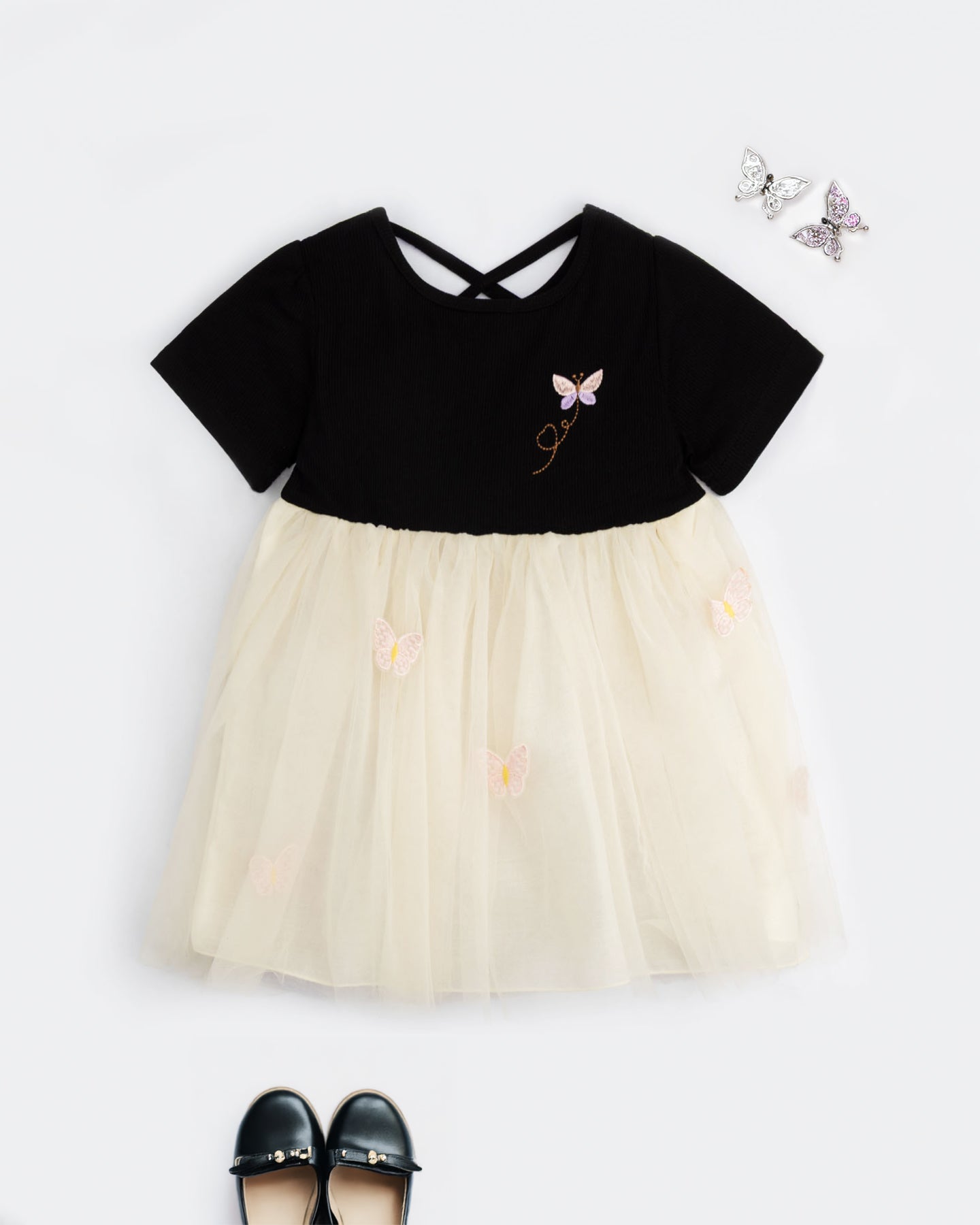 Black 3D butterfly Dress