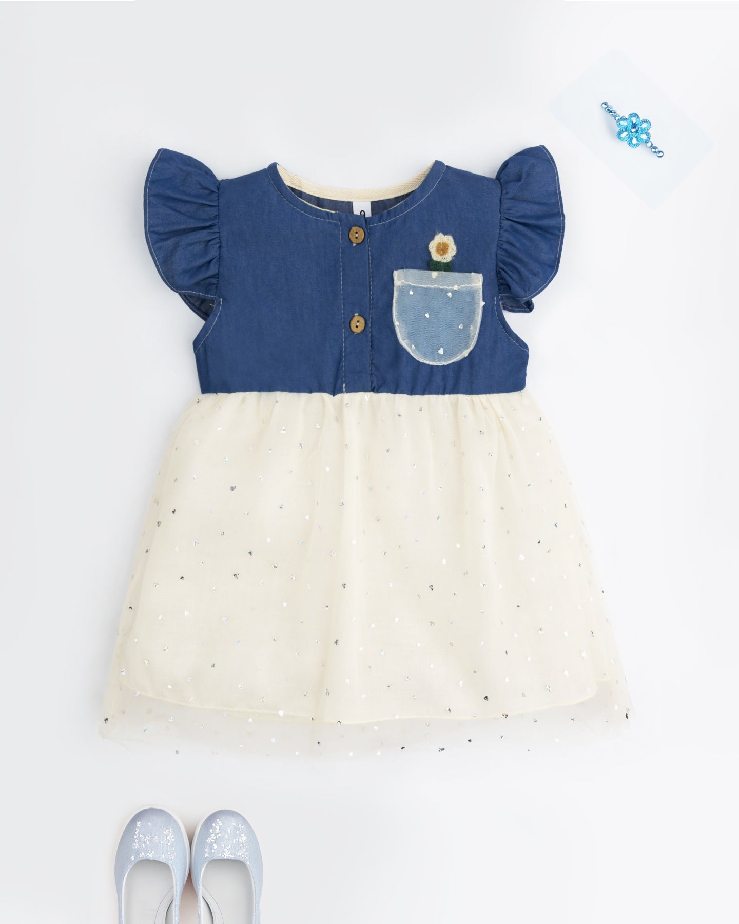 TWINKLE DAISY DENIM DRESS