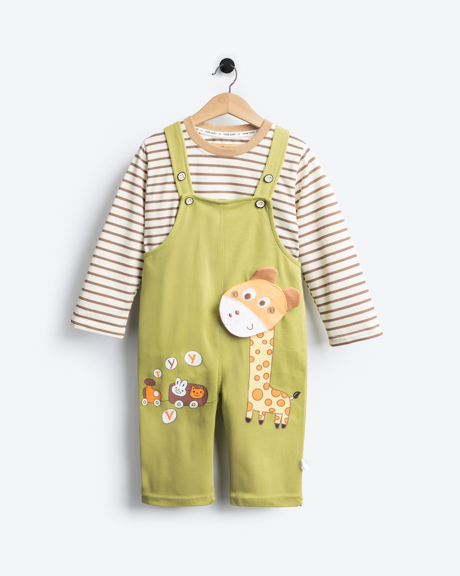 Giraffe Giggles Dungaree Set