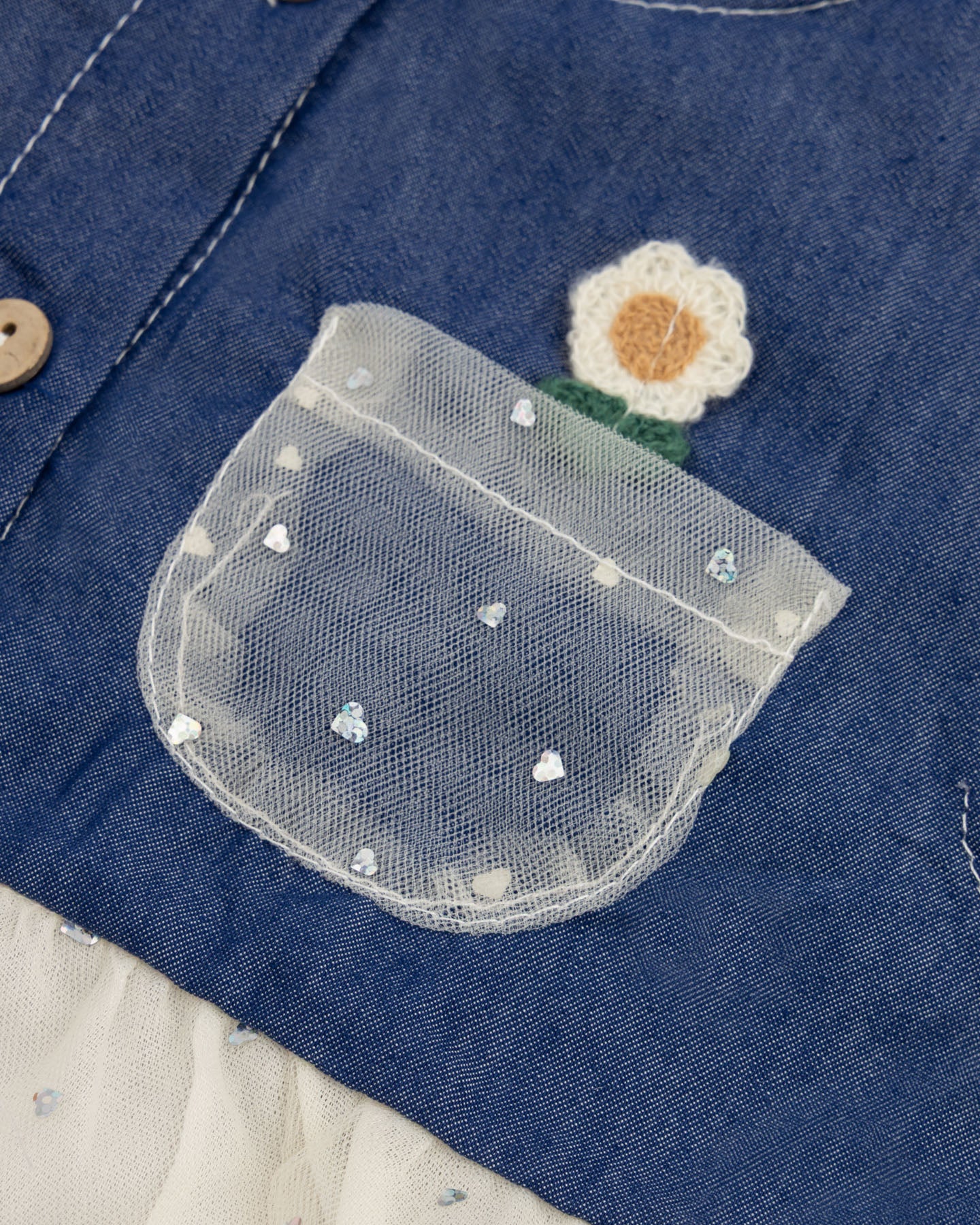 TWINKLE DAISY DENIM DRESS