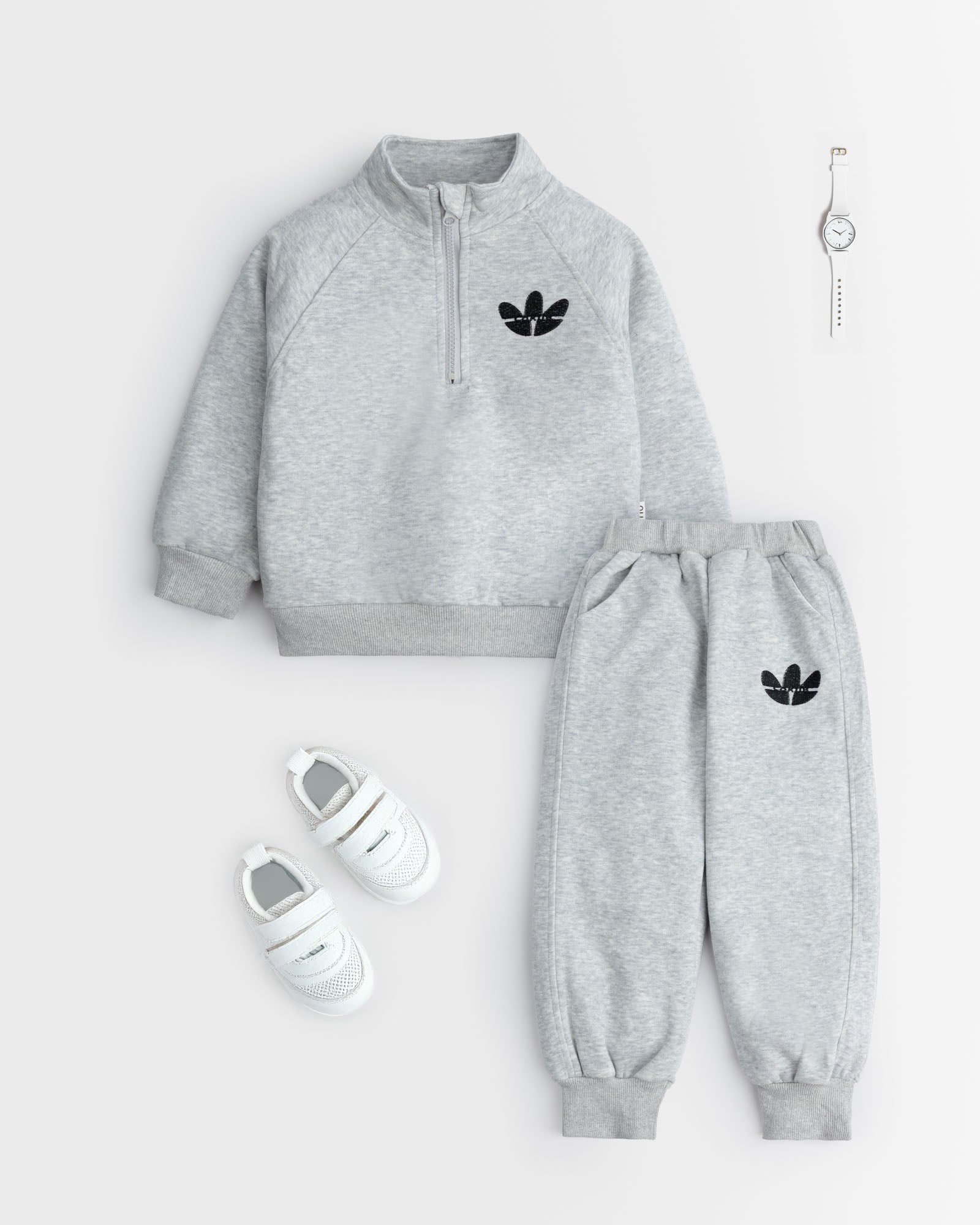 Little Grey Tracksuit Set