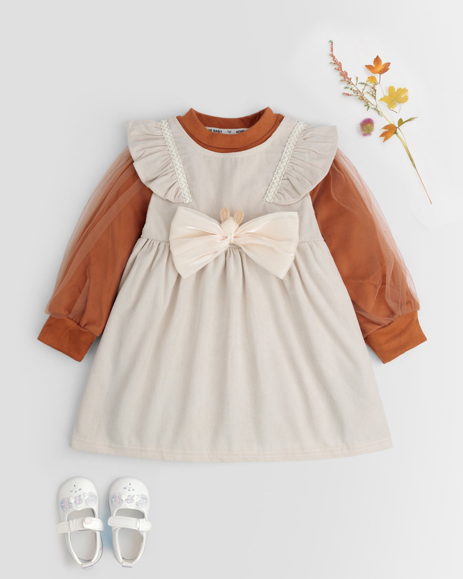 Autumn Breeze Ruffle Dress