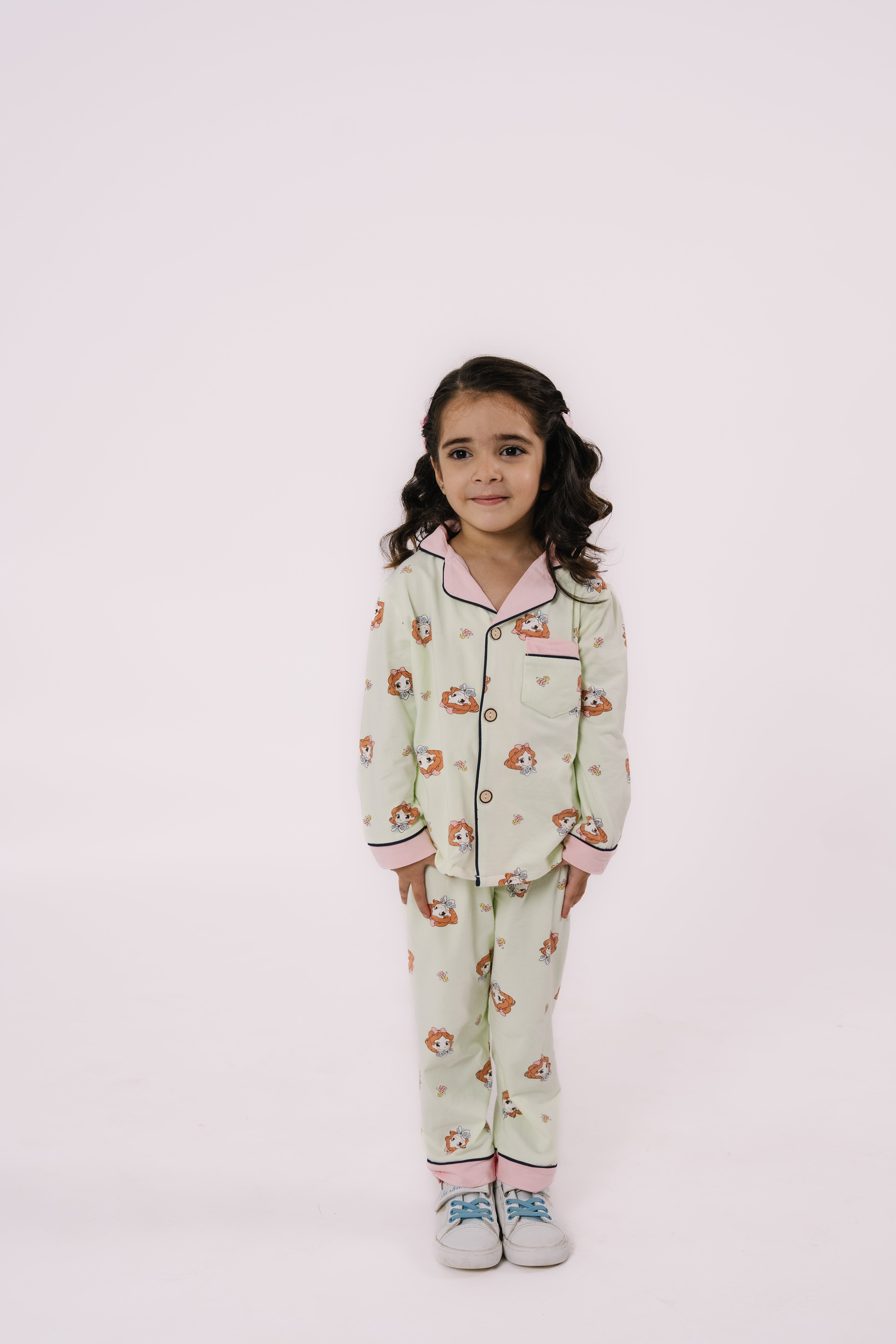 Green Floral printed Nightsuit