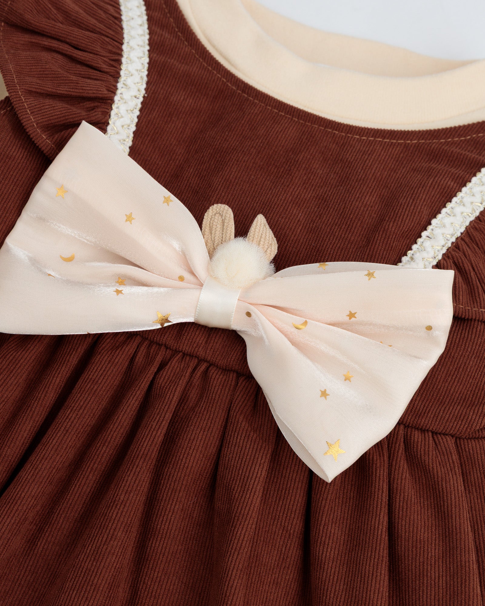 Cinnamon Ruffle Bunny Dress