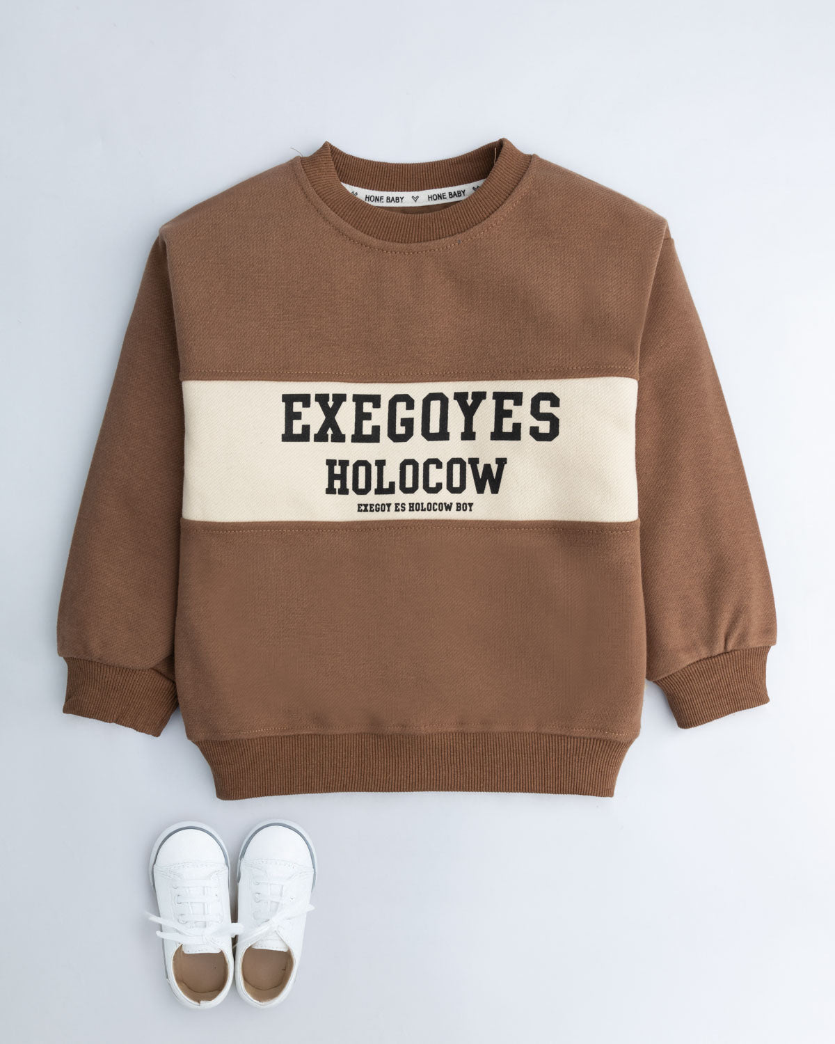 Letter Graphic Colour Block Sweatshirt – Cotton nd kids