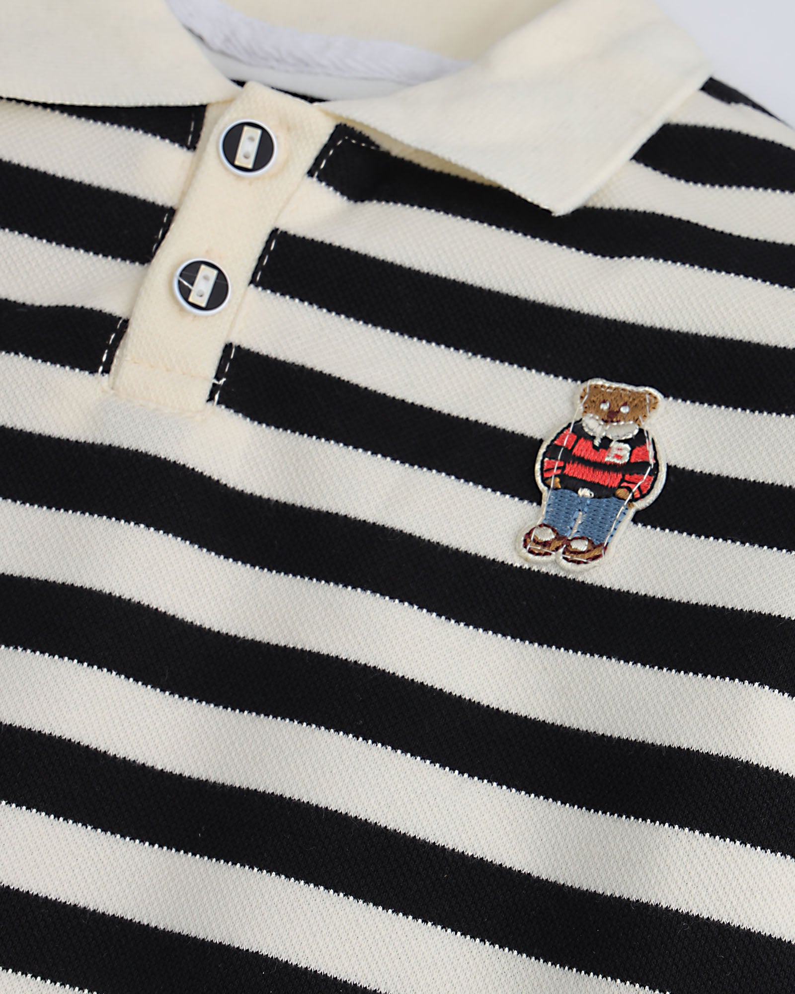 Striped Polo Sweatshirt With joggers Pant Set