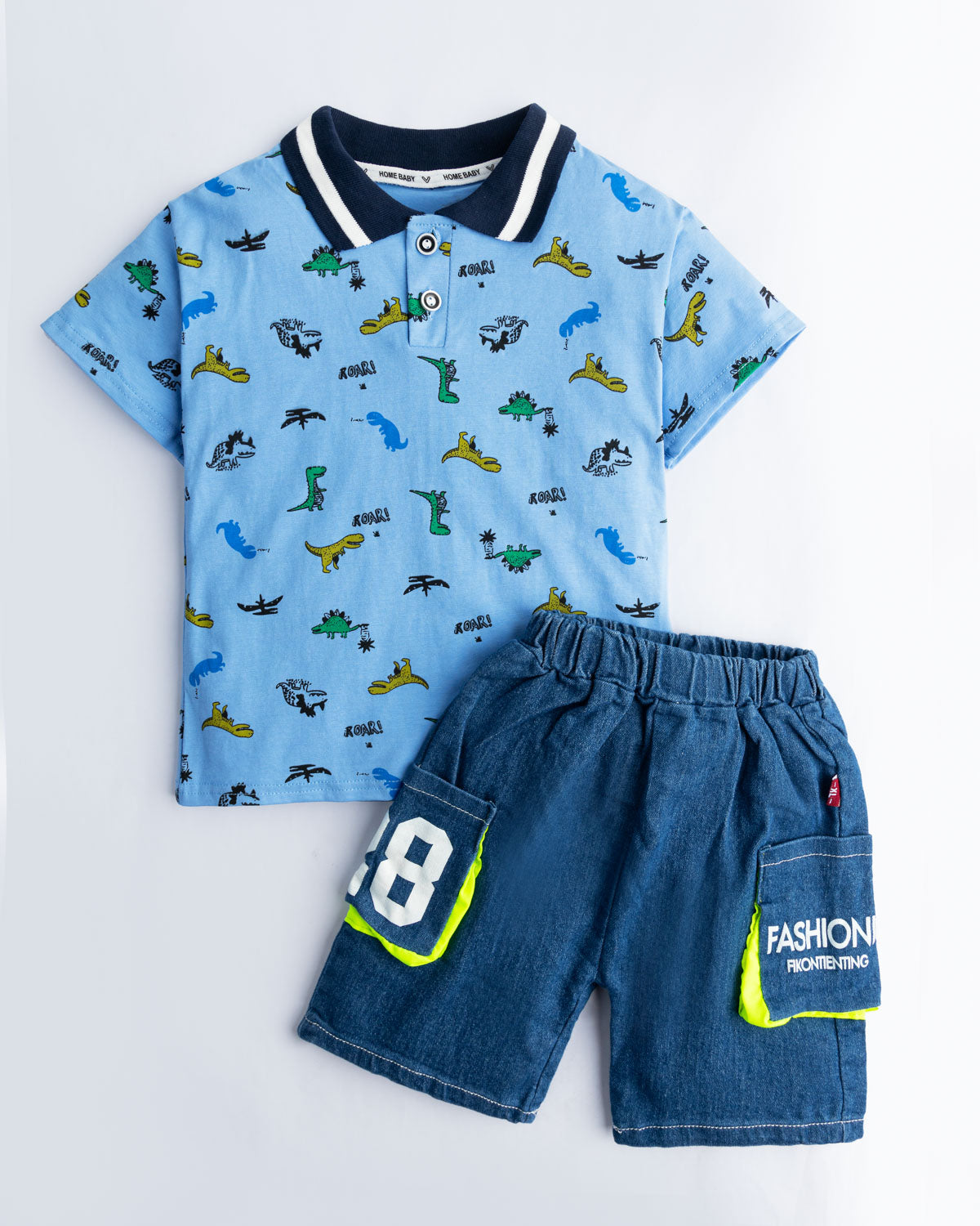 BLUE DINOSAUR 2 PIECE SET