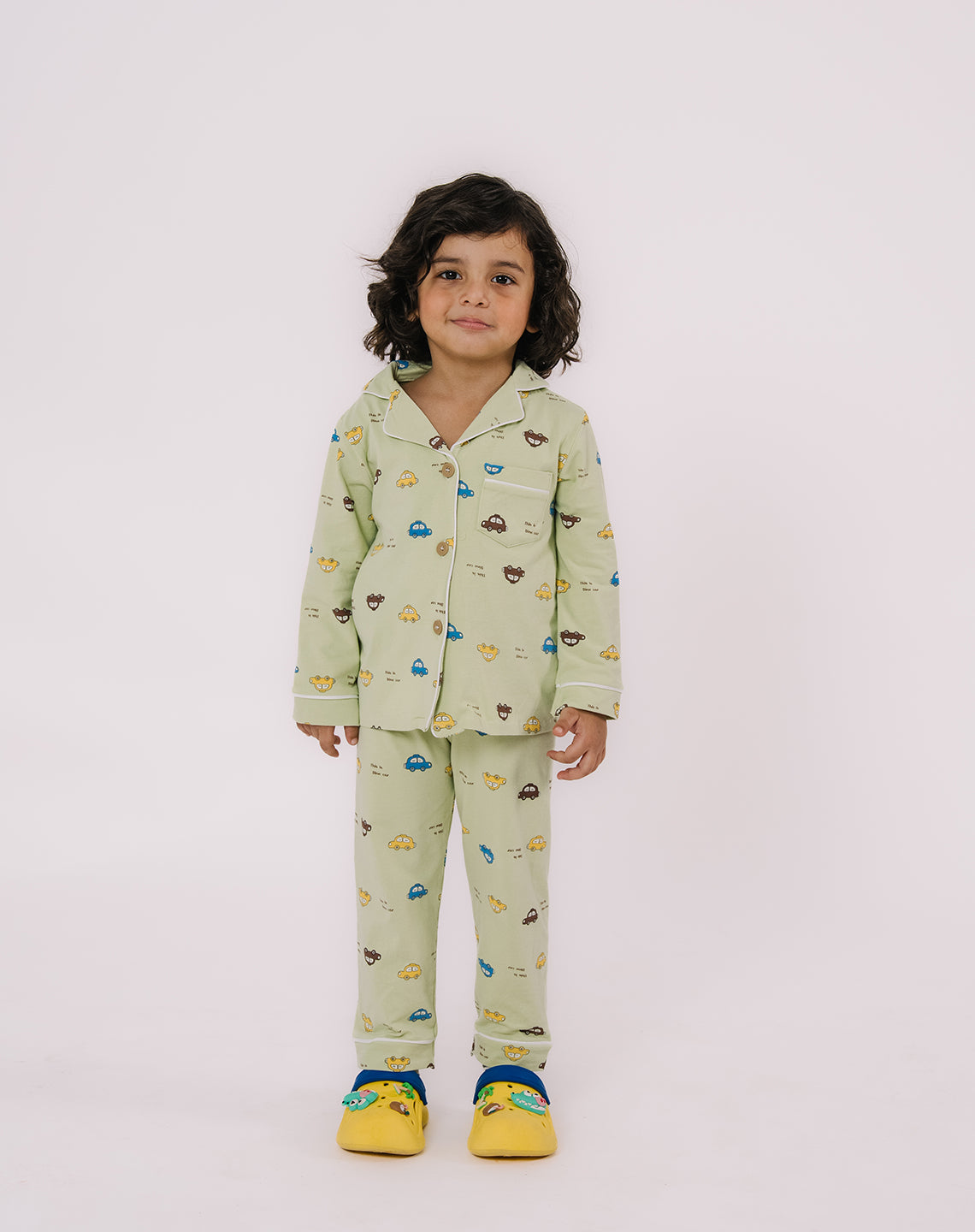 Green car printed Nightsuit