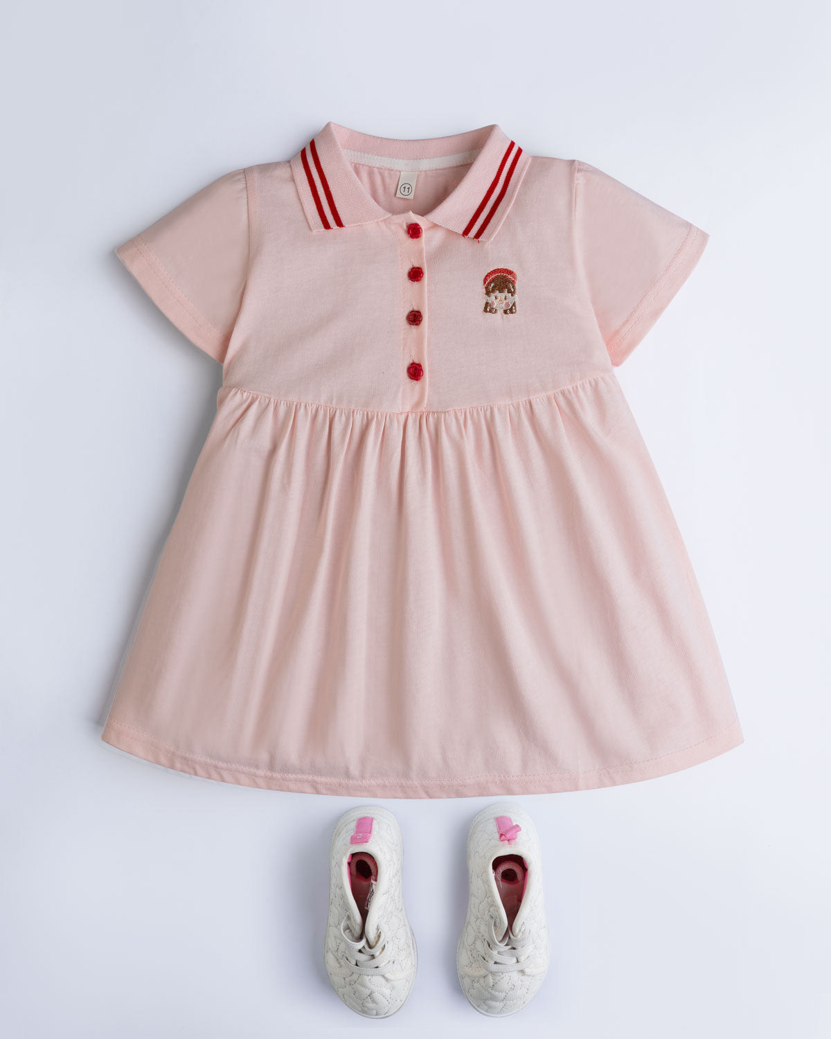 Embroidered Polo Dress