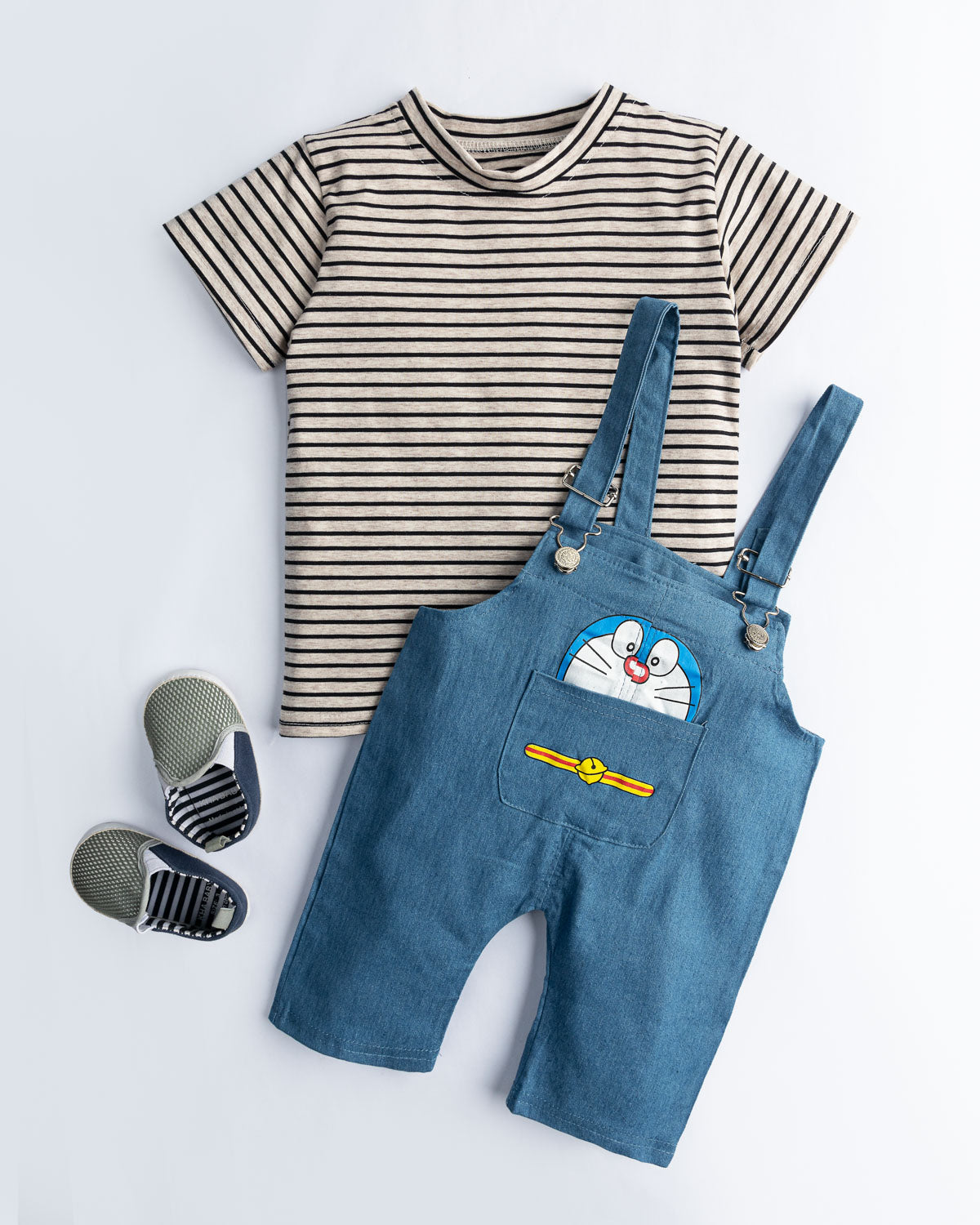 Doraemon Dungaree- 2 piece set