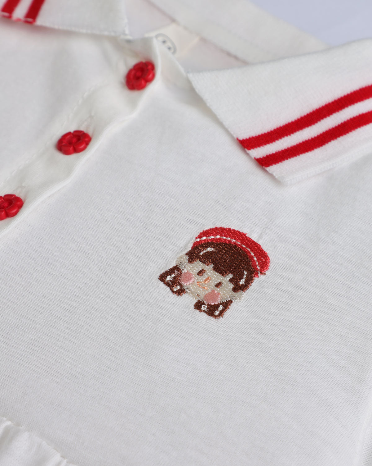 Embroidered Polo Dress