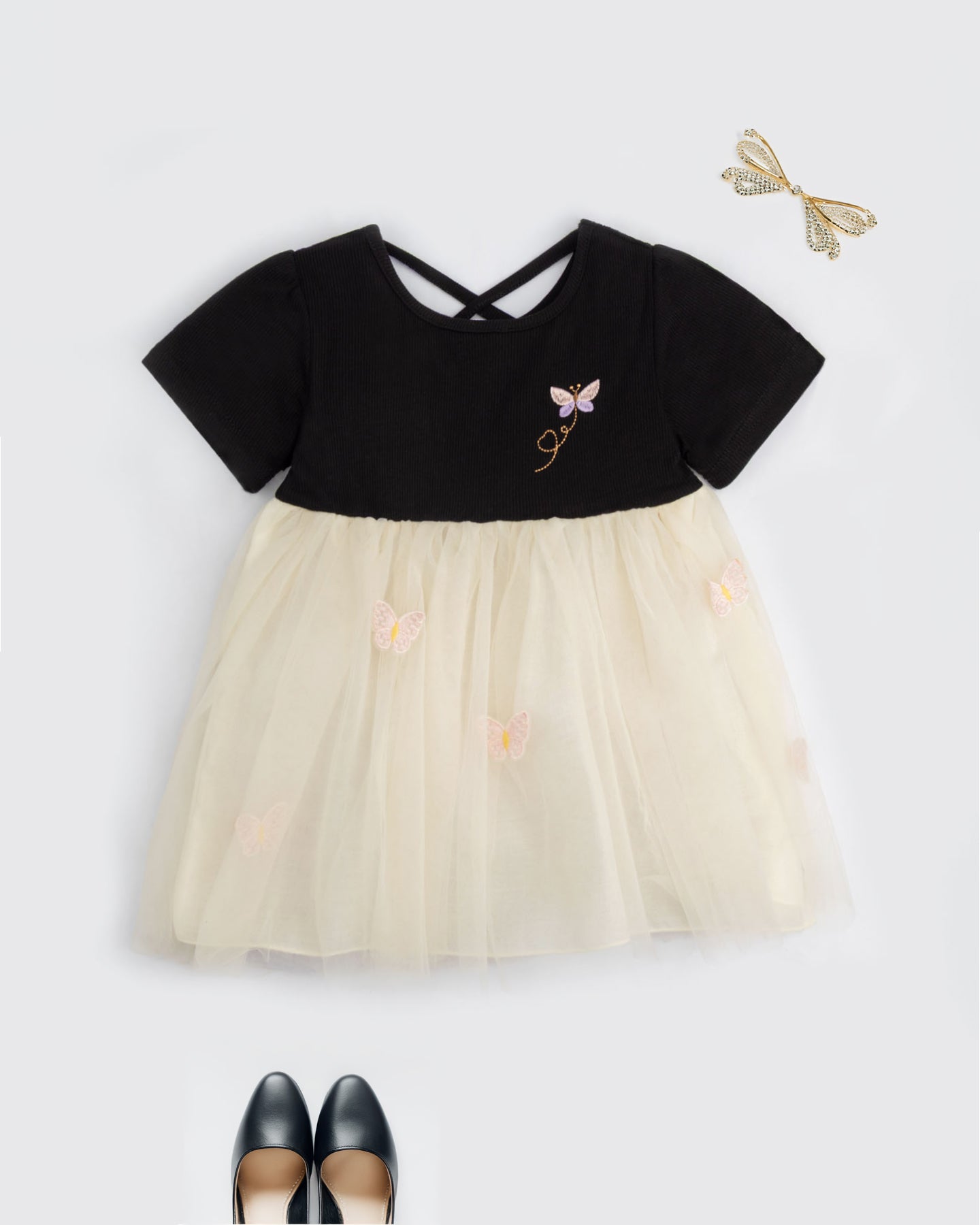 Black 3D butterfly Dress