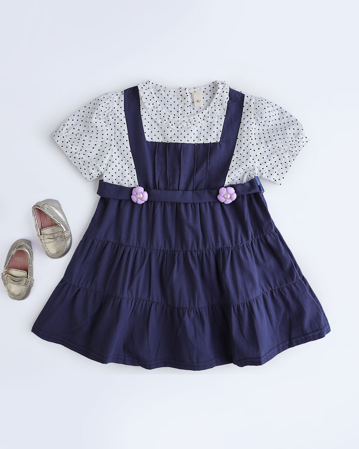 Blue polka Dress