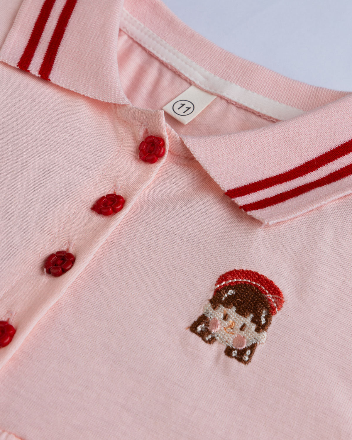 Embroidered Polo Dress