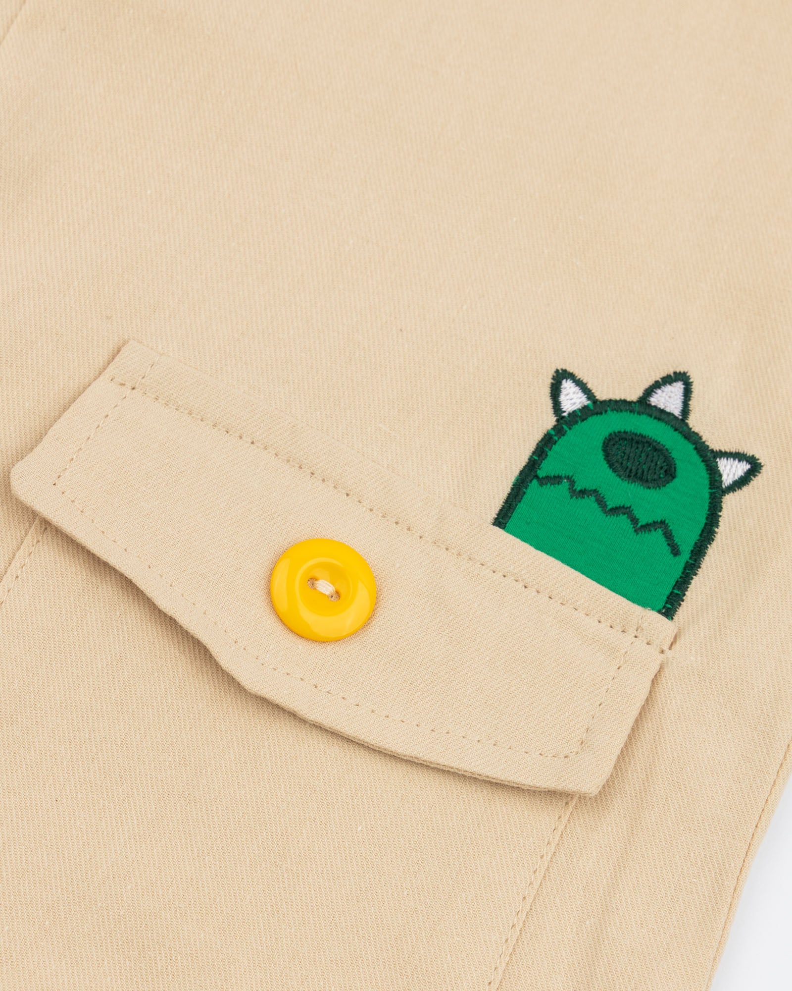 Unisex beige Dungaree