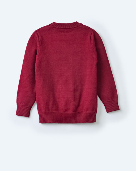 MAROON PANDA SWEATER