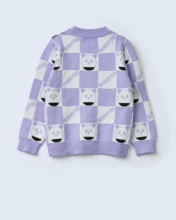 PLAID LAVENDER SWEATER