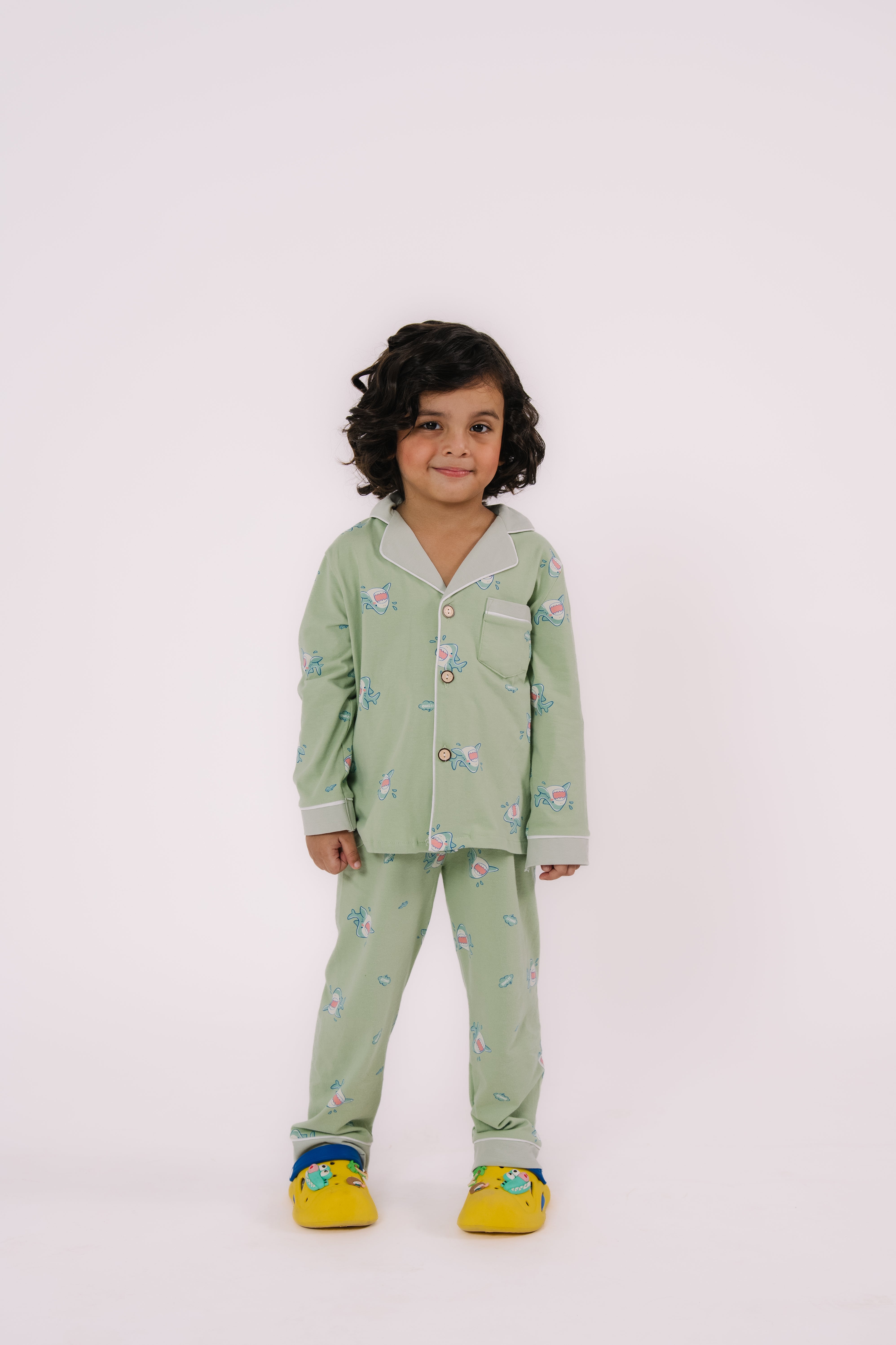 Tiny Fishes Printed Nightsuit