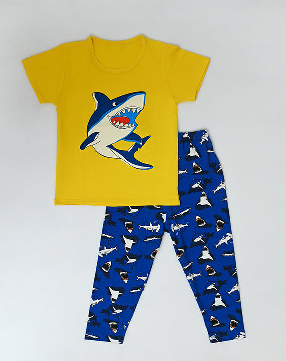 shark printed set